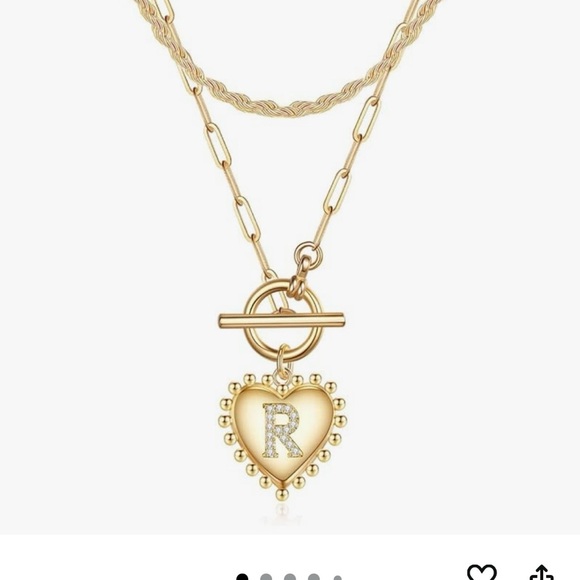 Gold Tone Jewelry Set “R” - Picture 4 of 8